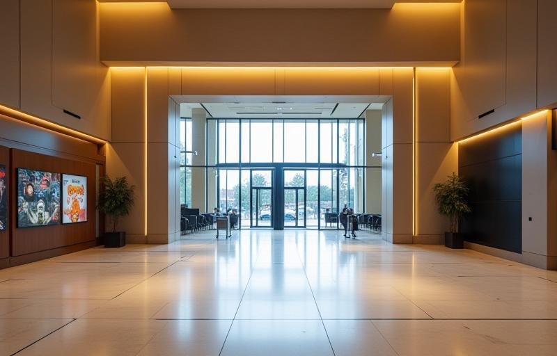 Grand entrance lobby of a Gulf Film & Cinema location.