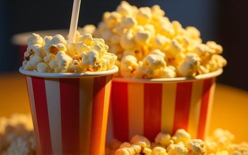 Large popcorn and drink combo.